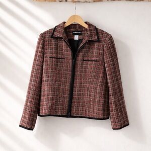 Sag Harbor Size 12P Polyester Acrylic Zipper Front Lined Jacket